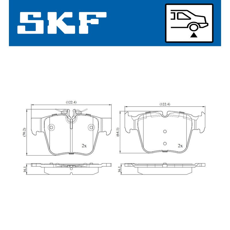 Set placute frana SKF VKBP 90143