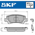 Set placute frana SKF VKBP 90208 A