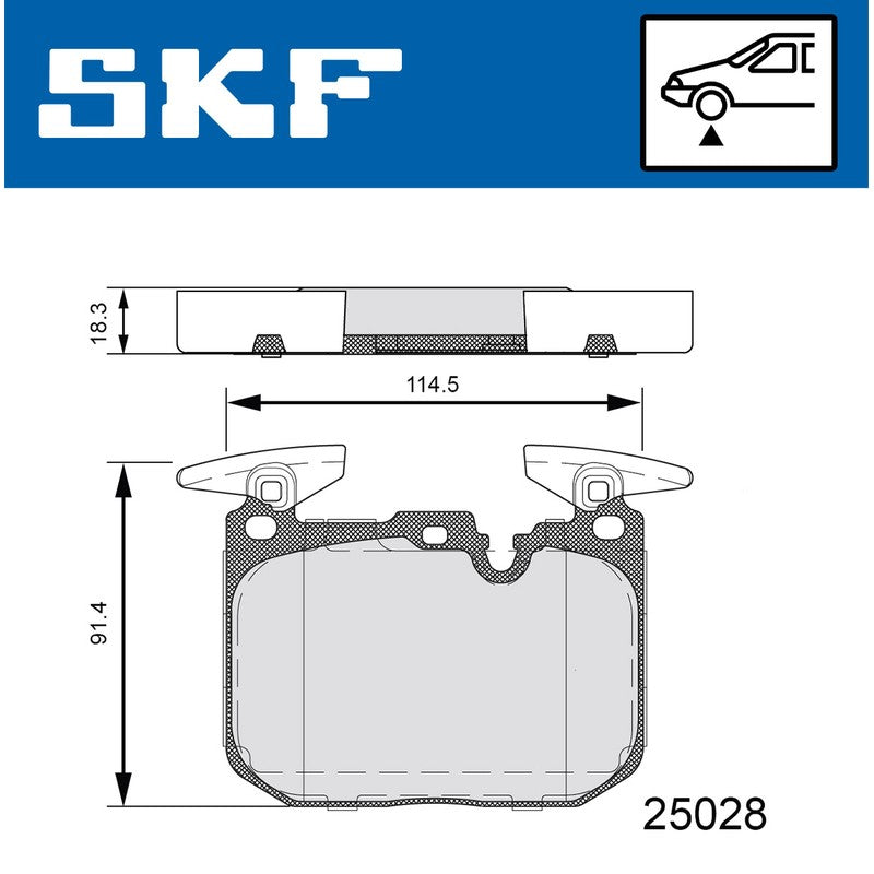 Set placute frana SKF VKBP 80467