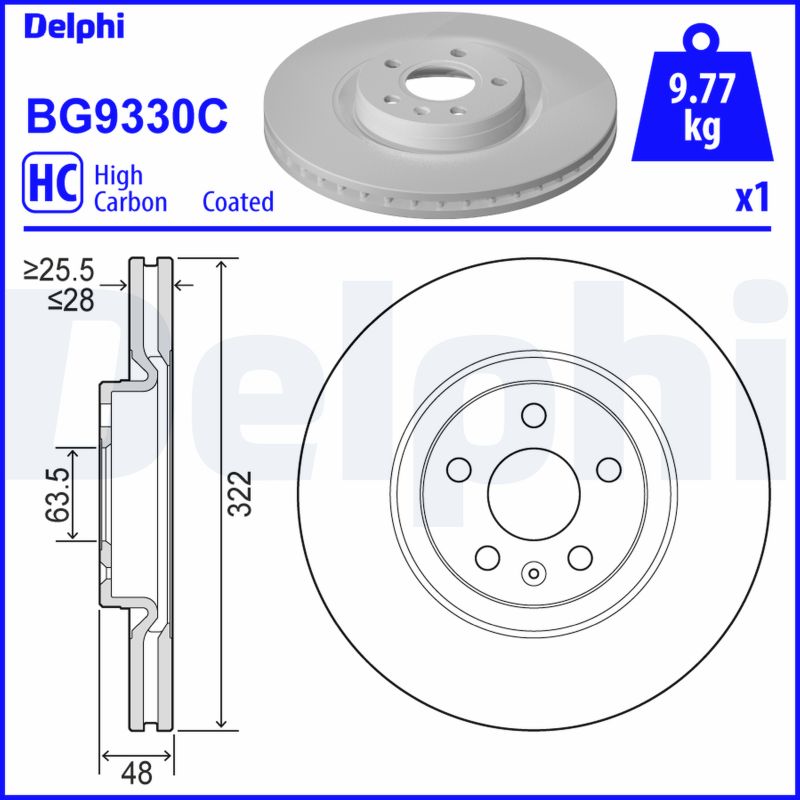 Disc frana DELPHI BG9330C