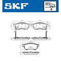 Set placute frana SKF VKBP 90624 A