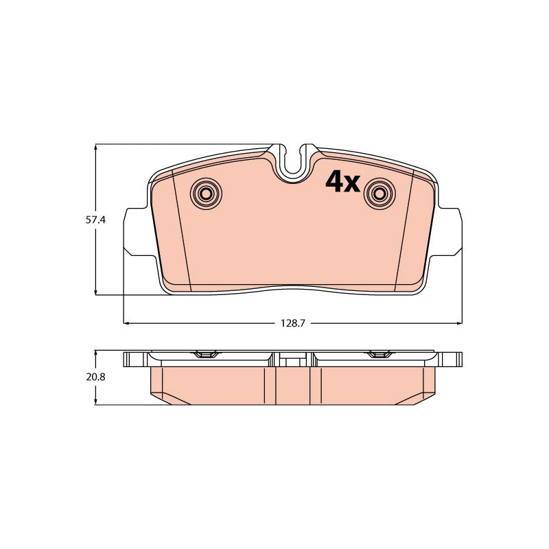 Set placute frana TRW GDB2598