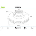 Disc frana VALEO 672934