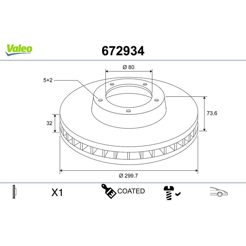 Disc frana VALEO 672934