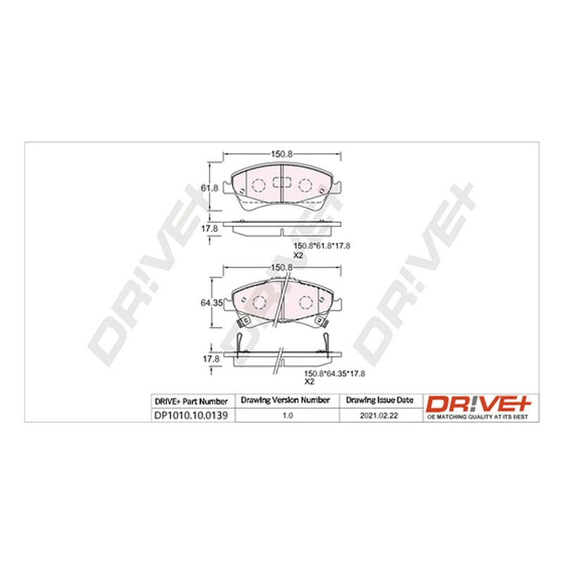 Set placute frana Dr!ve+ DP1010.10.0139