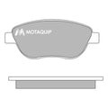 Set placute frana MOTAQUIP LVXL1007