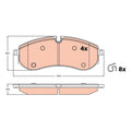 Set placute frana TRW GDB2382