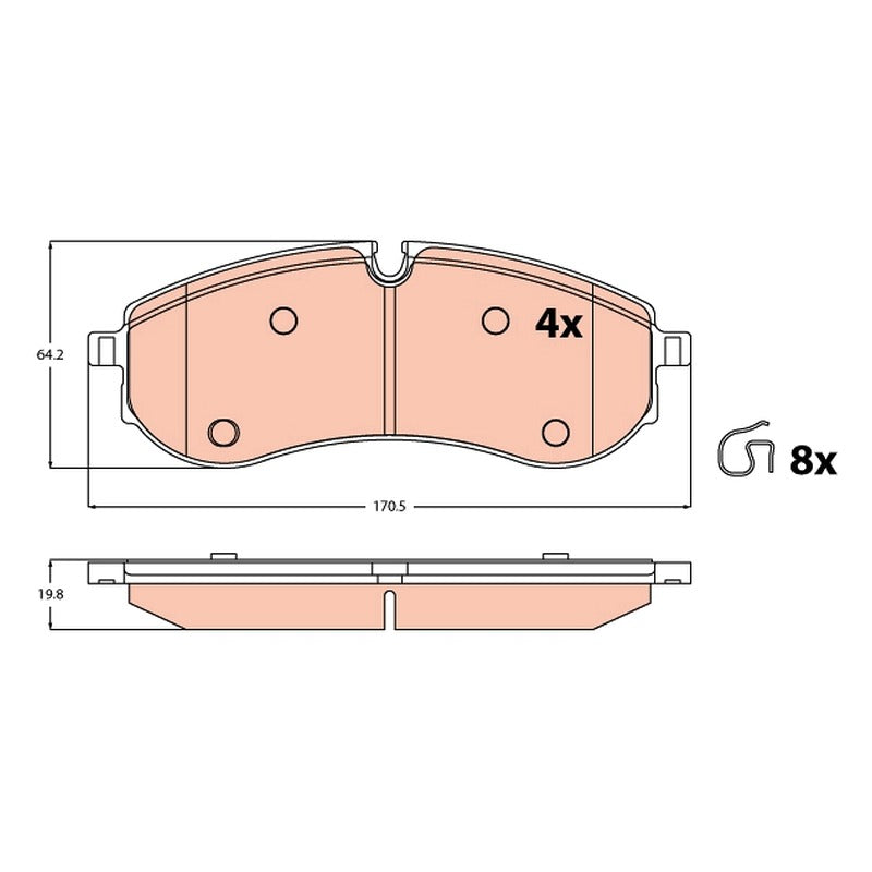 Set placute frana TRW GDB2382