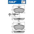 Set placute frana SKF VKBP 80547 E