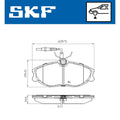 Set placute frana SKF VKBP 80477 E