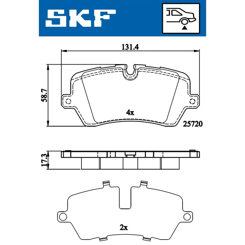 Set placute frana SKF VKBP 90396