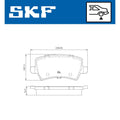 Set placute frana SKF VKBP 90027