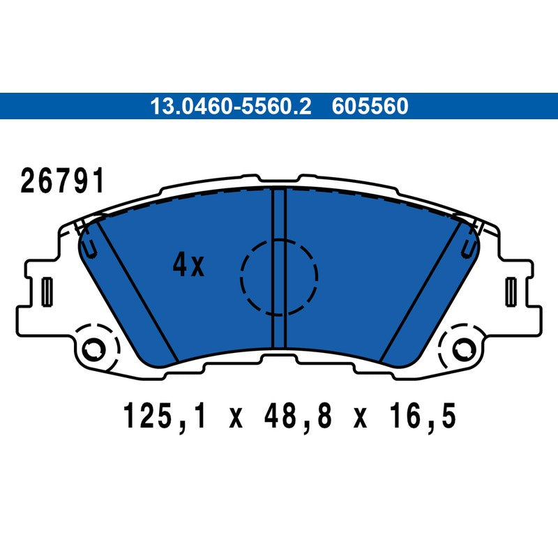 Set placute frana ATE 13.0460-5560.2