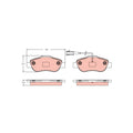 Set placute frana TRW GDB2405