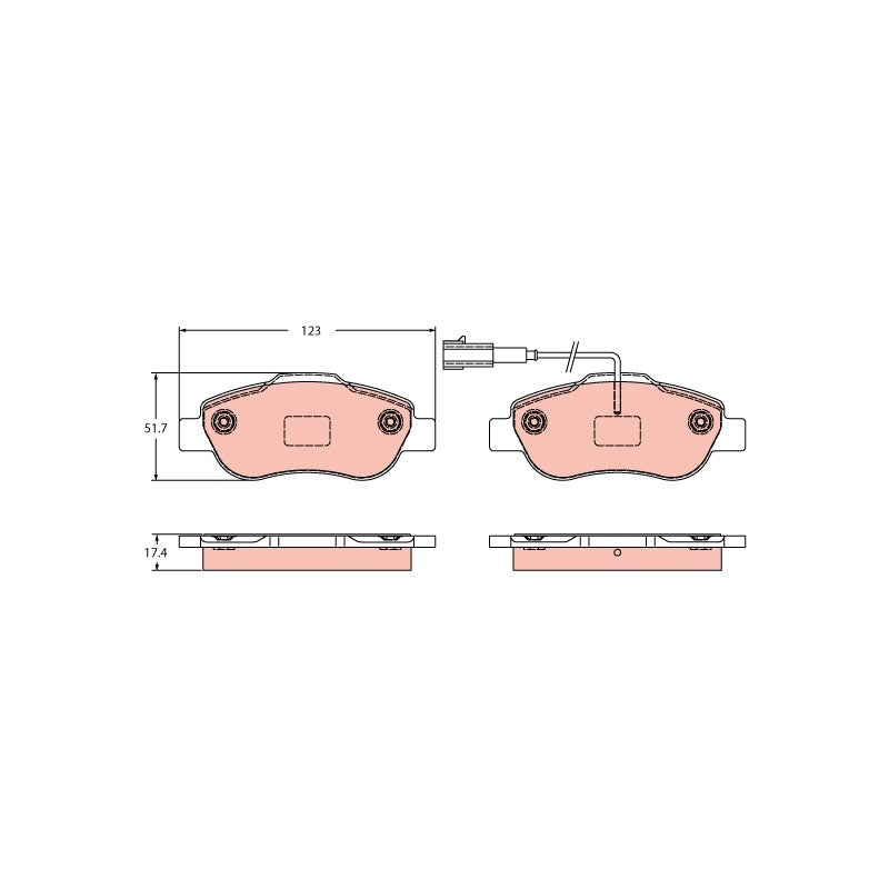 Set placute frana TRW GDB2405
