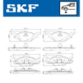 Set placute frana SKF VKBP 80158 A