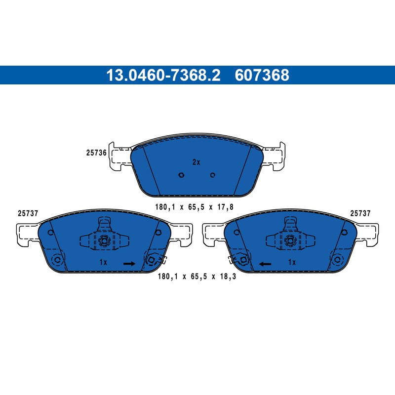 Set placute frana ATE 13.0460-7368.2