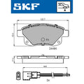 Set placute frana SKF VKBP 90077 E