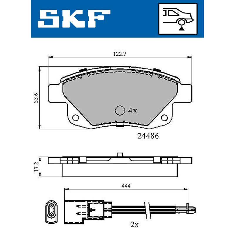 Set placute frana SKF VKBP 90077 E
