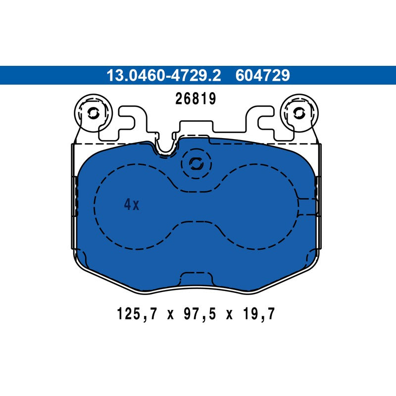 Set placute frana ATE 13.0460-4729.2