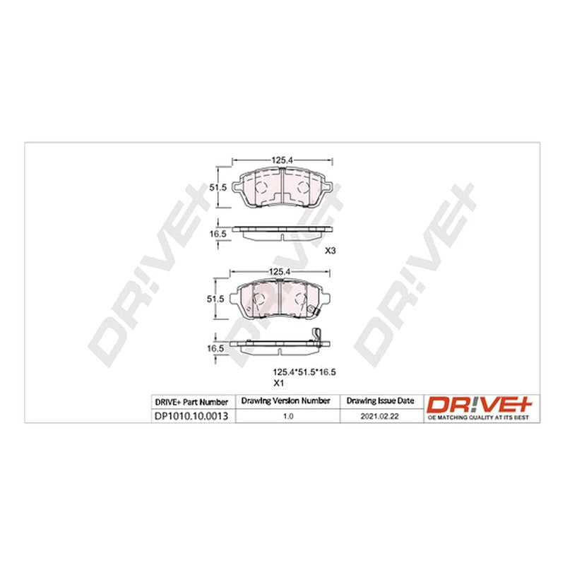Set placute frana Dr!ve+ DP1010.10.0013
