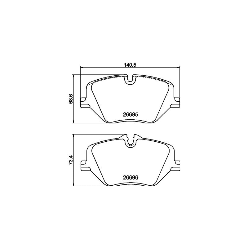 Set placute frana TEXTAR 2669501