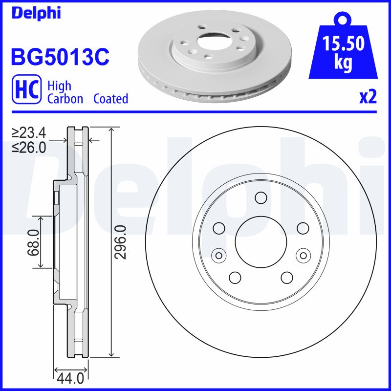 Disc frana DELPHI BG5013C