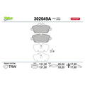 Set placute frana VALEO 302049A