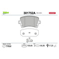 Set placute frana VALEO 301752A