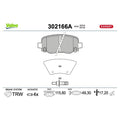 Set placute frana VALEO 302166A