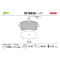 Set placute frana VALEO 301662A