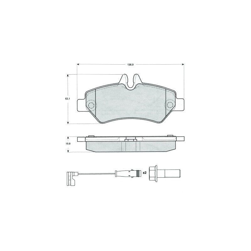Set placute frana MTR MT493