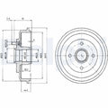 Tambur frana DELPHI BF402