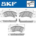 Set placute frana SKF VKBP 80454 A