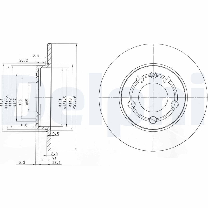 Disc frana DELPHI BG3738
