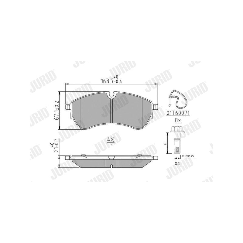 Set placute frana JURID 573831J