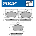 Set placute frana SKF VKBP 80605 A