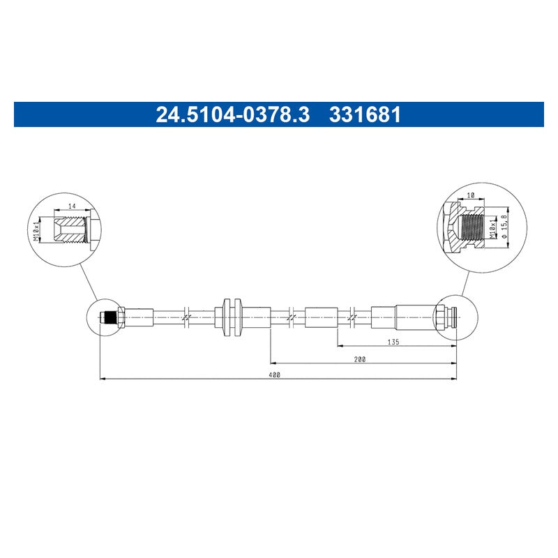 Furtun frana ATE 24.5104-0378.3