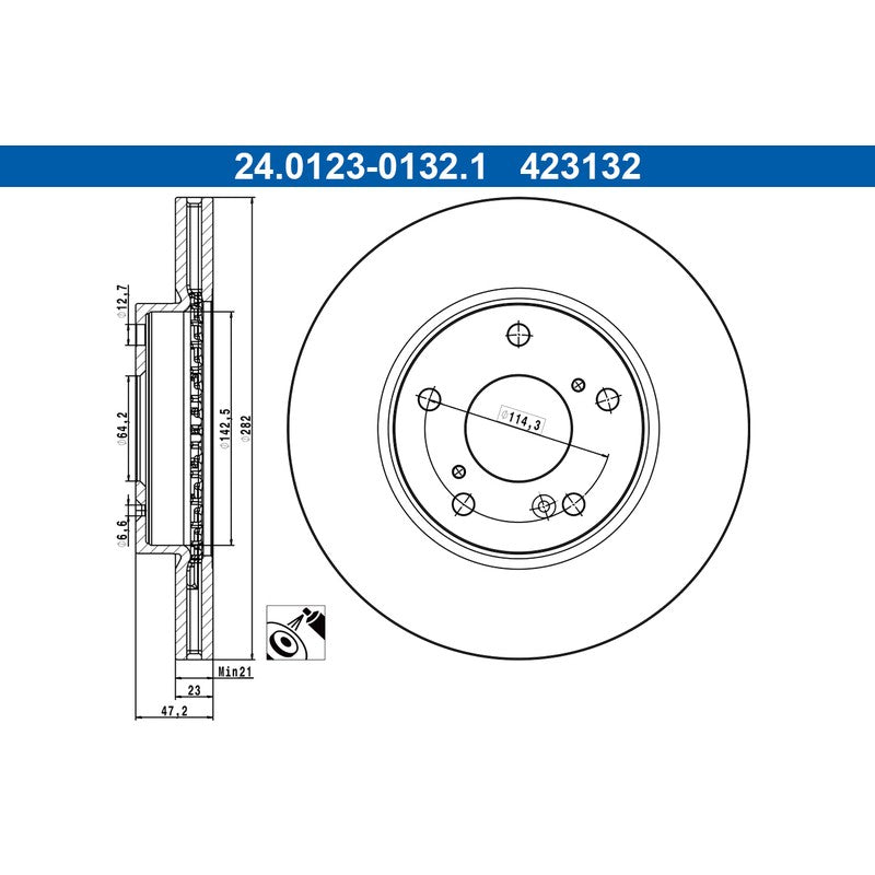 Disc frana ATE 24.0123-0132.1