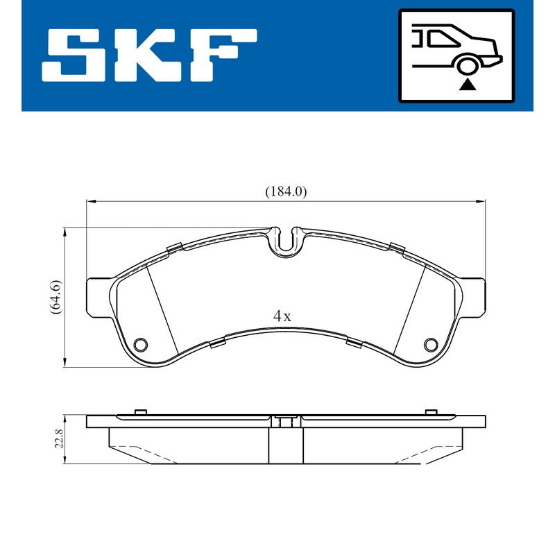 Set placute frana SKF VKBP 90534