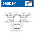 Set placute frana SKF VKBP 80560 A