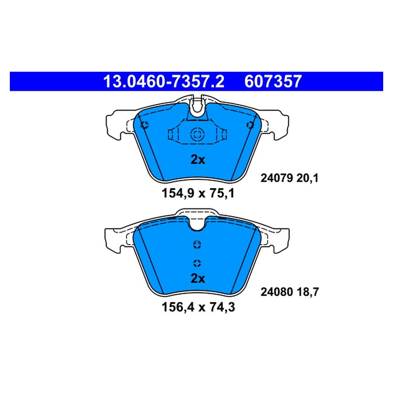 Set placute frana ATE 13.0460-7357.2