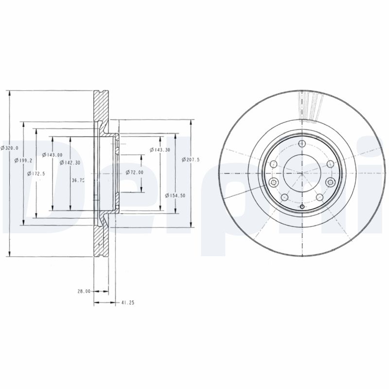 Disc frana DELPHI BG9104