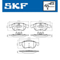 Set placute frana SKF VKBP 80015