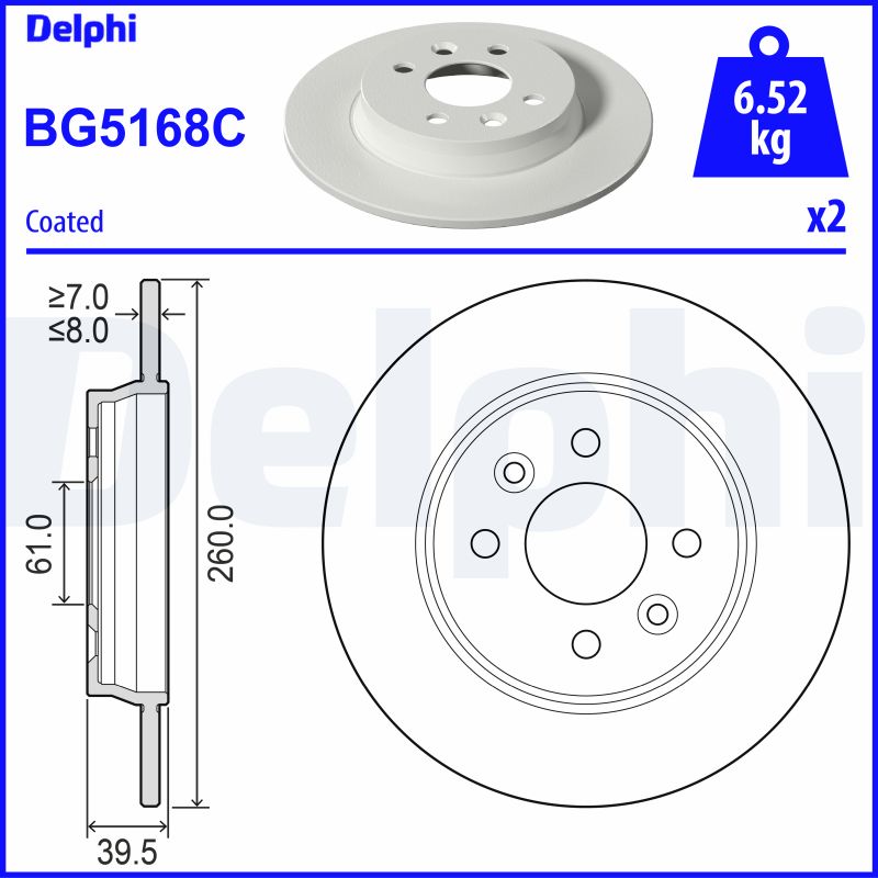 Disc frana DELPHI BG5168C