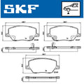 Set placute frana SKF VKBP 80346 A