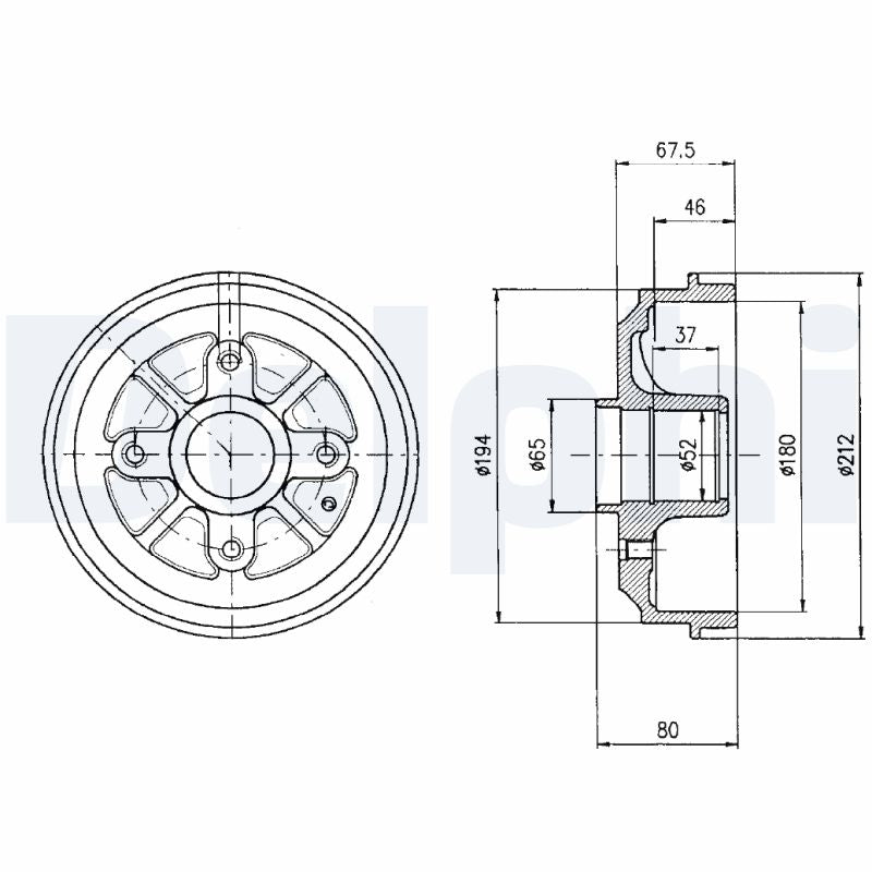 Tambur frana DELPHI BF324