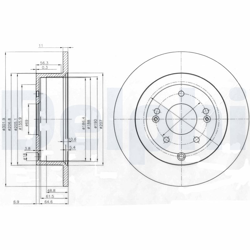 Disc frana DELPHI BG4136