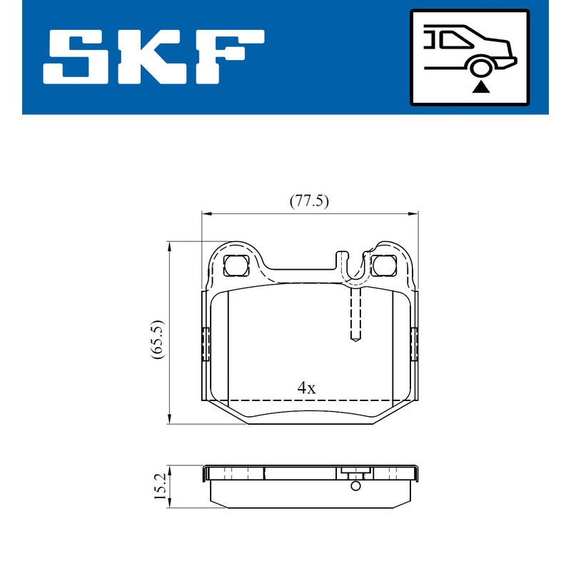Set placute frana SKF VKBP 90482