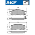 Set placute frana SKF VKBP 80331 A